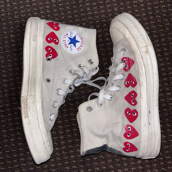 Converse Comme des Garçons Play x Chuck 70  High Milk Size 7W/5M Read Descriptio - Picture 1 of 12